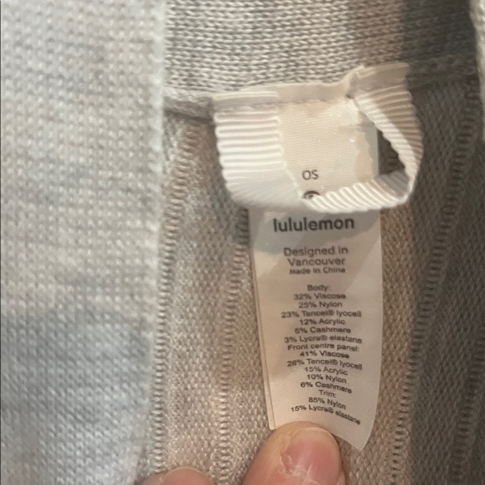 Lululemon Dream Weaver Wrap Heathered Core Ultra Light Grey OS - Picture 9 of 12